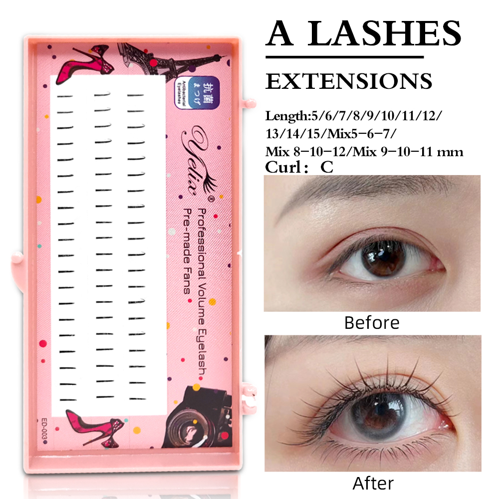 Eyelash Extension Natural Look - Yelix Natural Soft Individual Lashes Comic