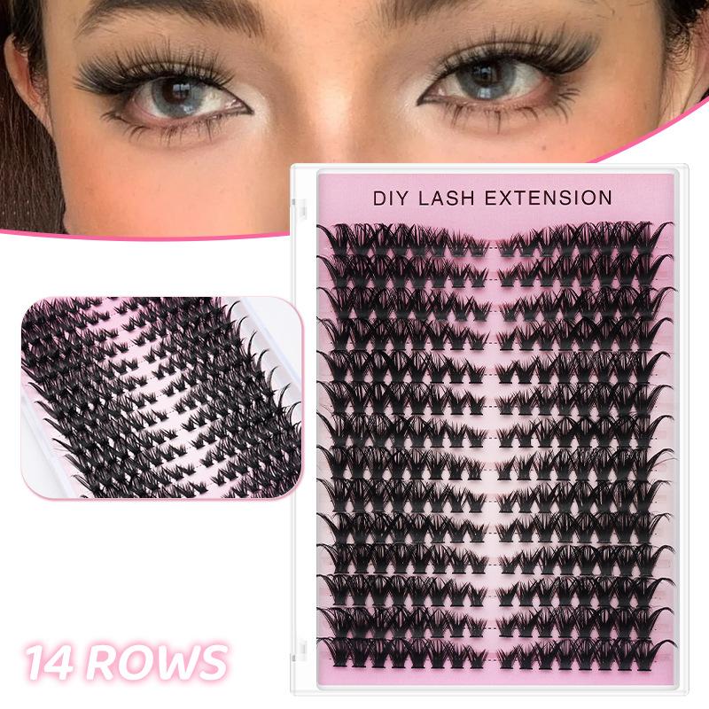 Eyelash Extension Natural Look - 20pcs DIY False Eyelash Extension Individual