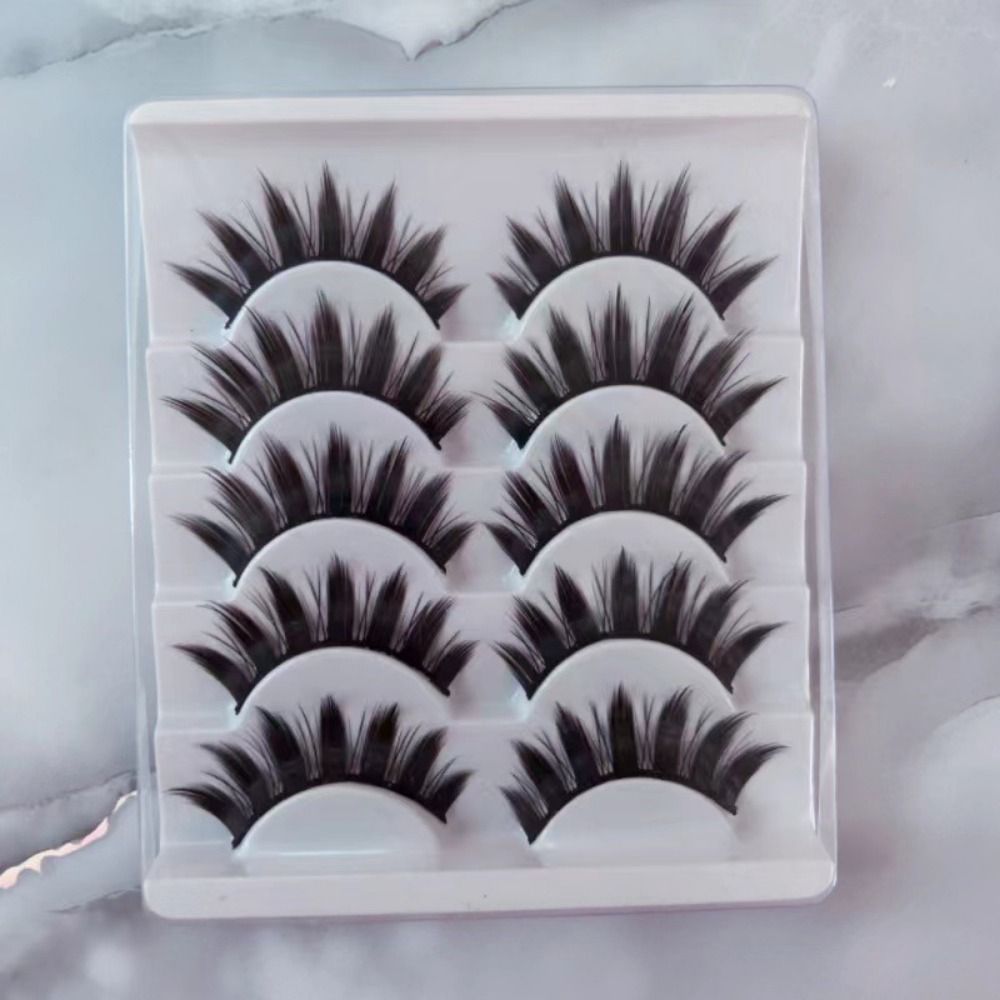 Eyelash Extension Cat Eye Wispy - Natural Wet Look Manga Lashes Cat-Eye