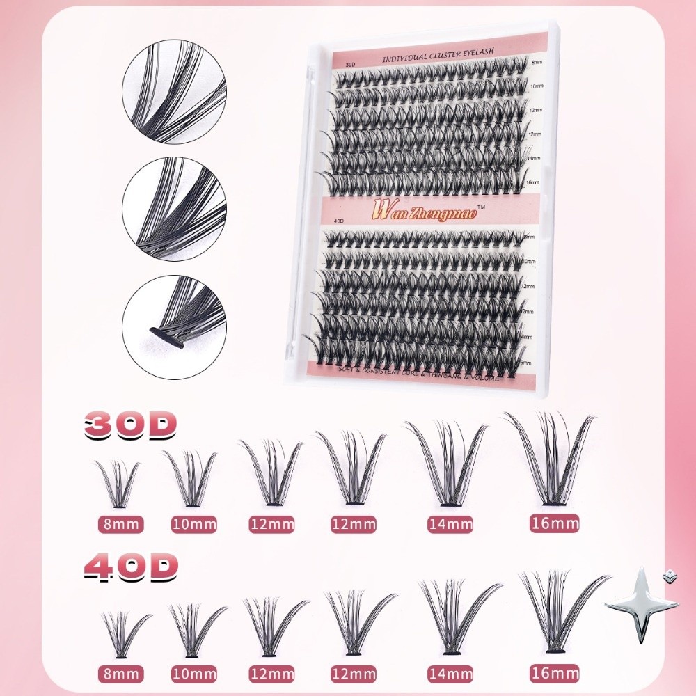 Eyelash Extension Natural Look - 8-16mm Length False Eyelashes Bond and