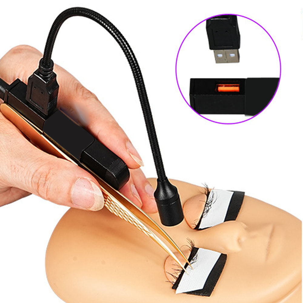 Eyelash Extension Uv Glue - USB lamp head Handheld Tweezers Eyelash