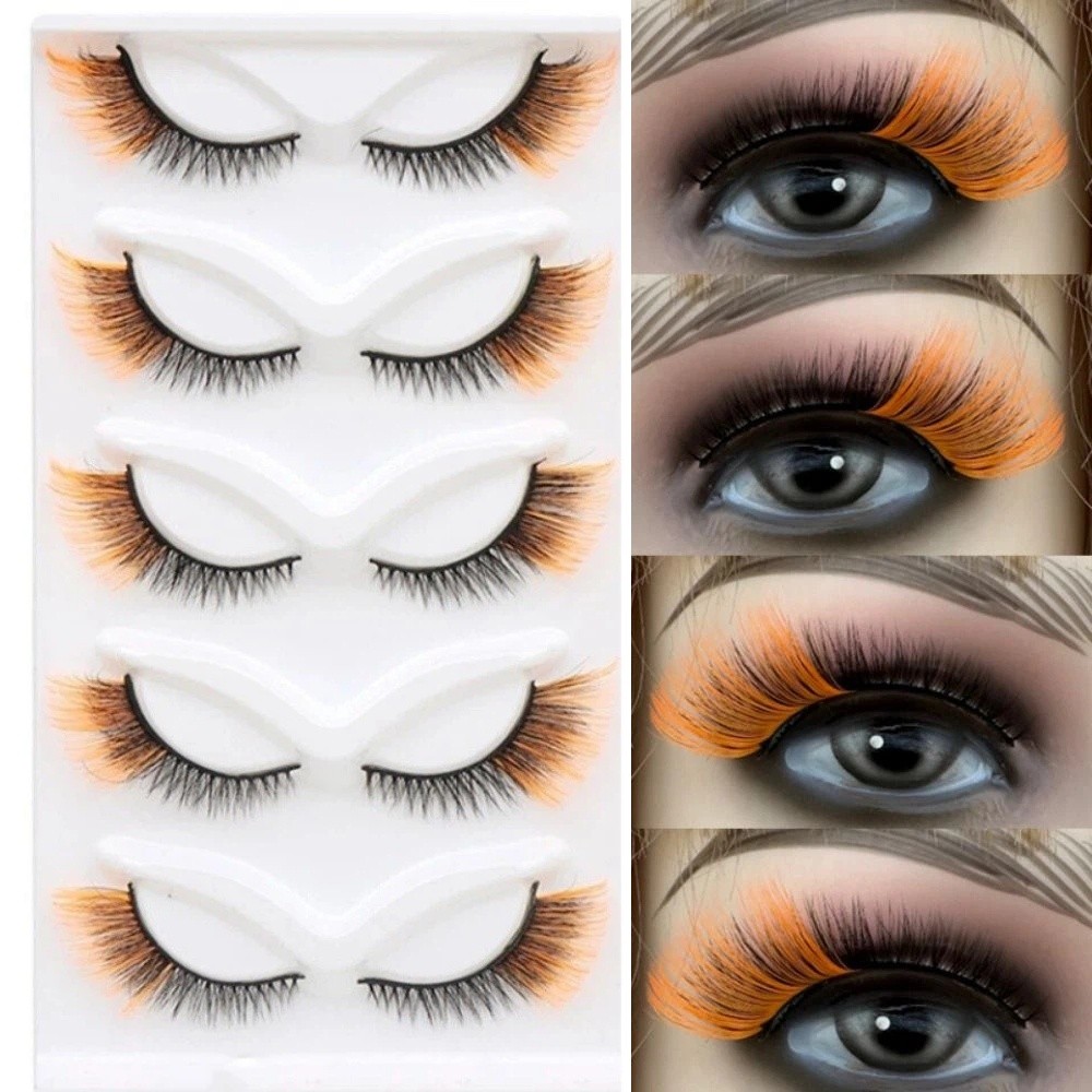 3D Mink Colored Anime Lashes F - огляд і ціна Eyelash Extension Cat Eye Wispy