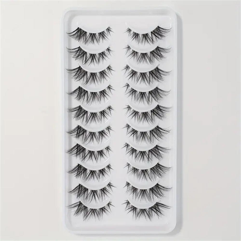 10 Pairs False Eyelashes Clust - огляд і ціна Eyelash Extension Cat Eye Wispy