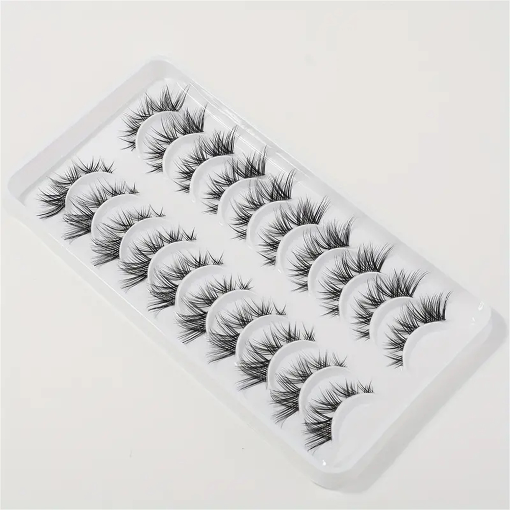10 Pairs False Eyelashes Clust - огляд і ціна Eyelash Extension Cat Eye Wispy