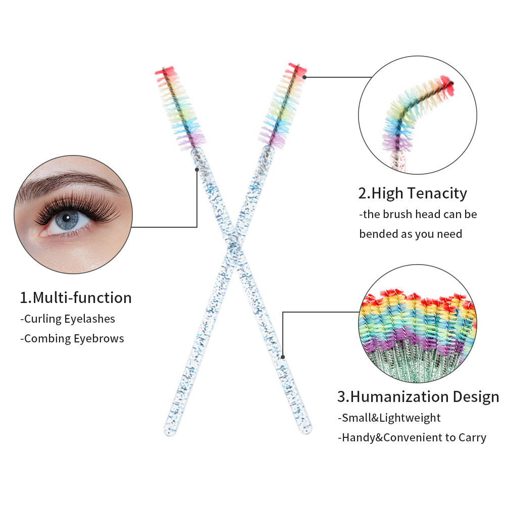 50PCS Rainbow Crystal Eyelash  - огляд і ціна Eyelash Extension Usa