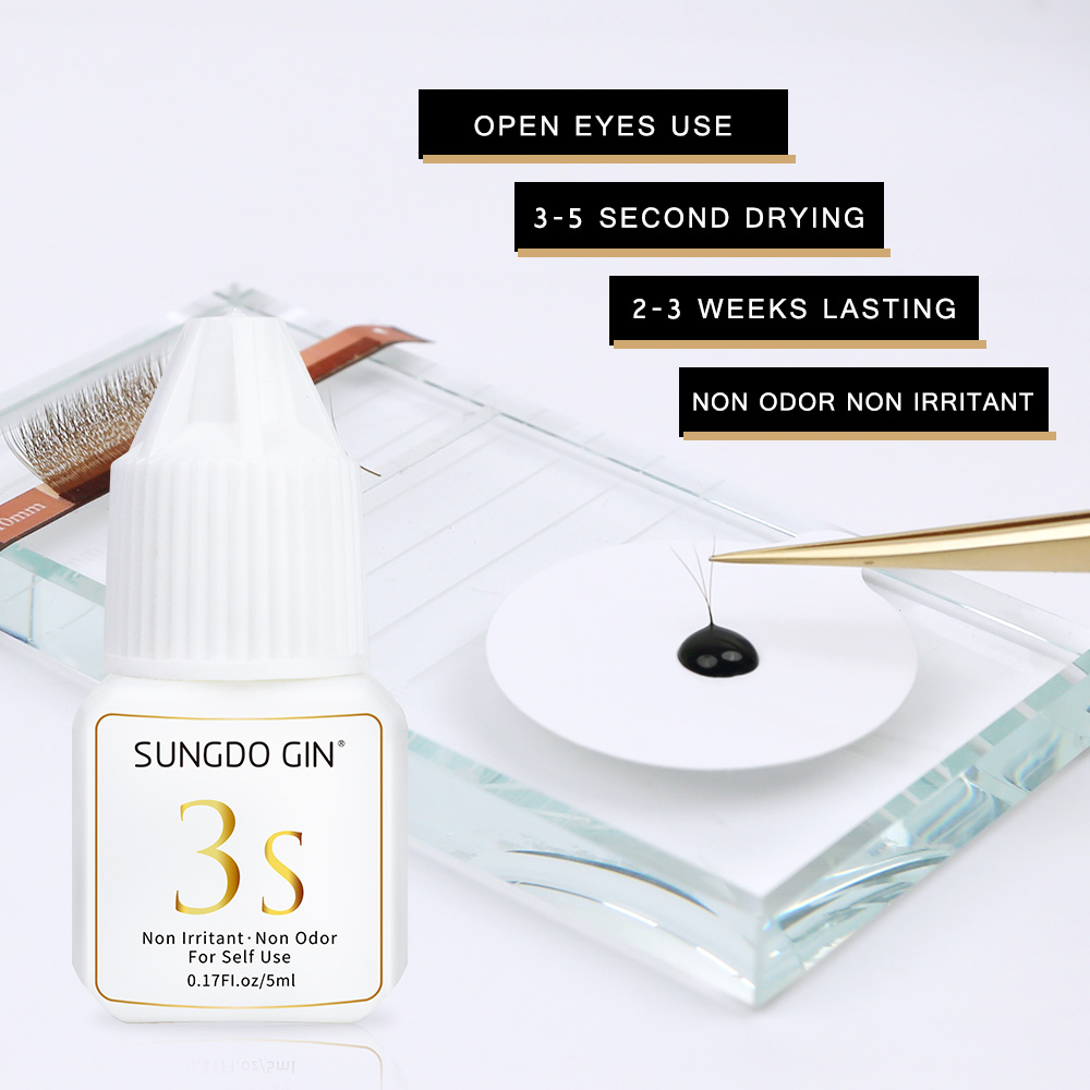 Eyelash Extension Glue 3S Fast - огляд і ціна Eyelash Extension Open Eye