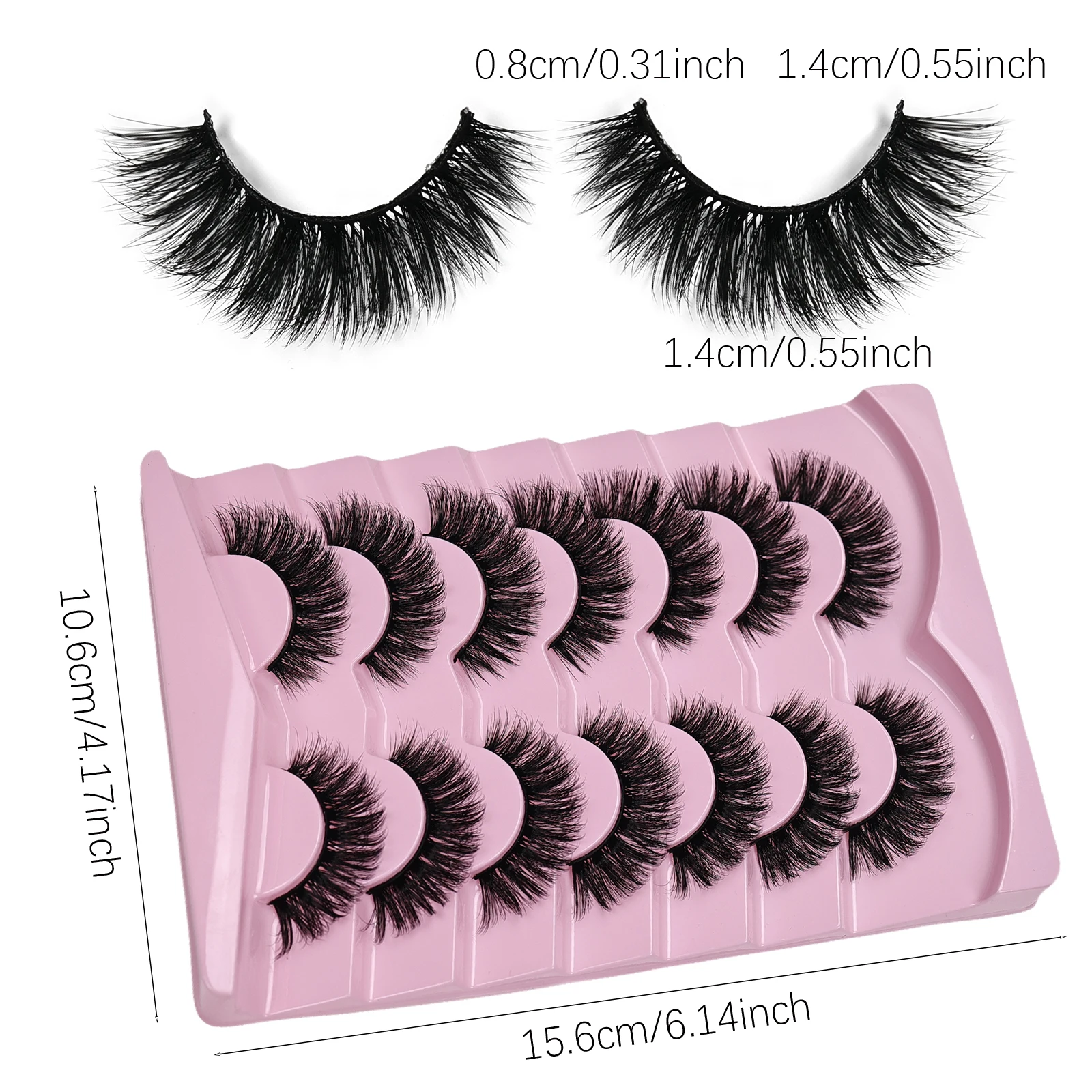 7 Pairs Cat Eye Lashes Volume  - огляд і ціна Eyelash Extension Cat Eye Wispy