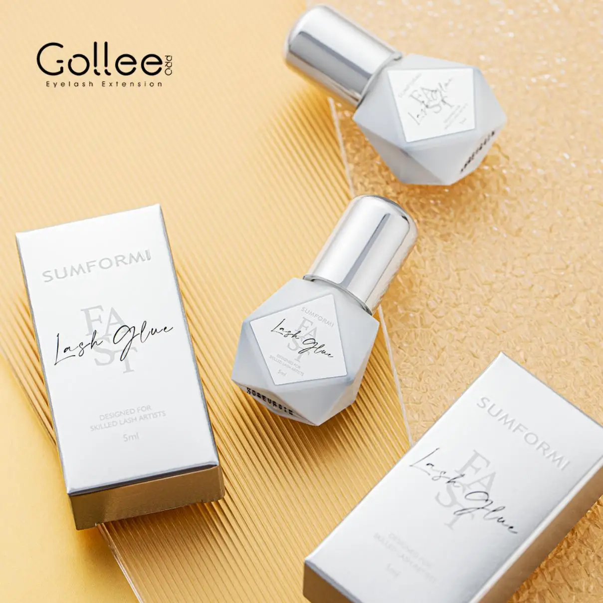 5 Bottle Eye Lash Glue No Irri - огляд і ціна Eyelash Extension Open Eye