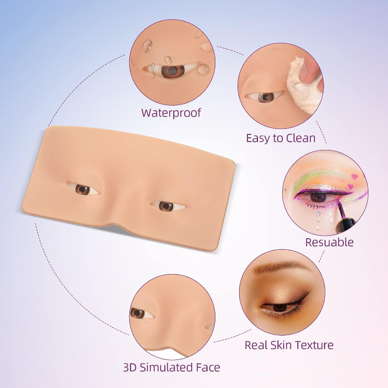 3D Silicone Face Makeup Practi - огляд і ціна Eyelash Extension Open Eye