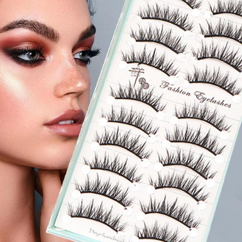 10 Pairs Natural Long Wispy Ca - огляд і ціна Eyelash Extension Cat Eye Wispy