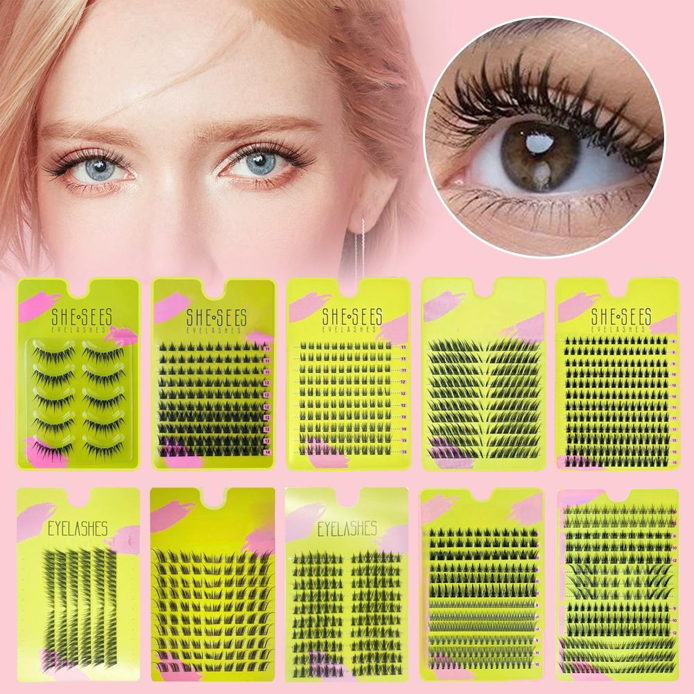 Natural Cluster False Eyelashe - огляд і ціна Eyelash Extension Cat Eye Wispy