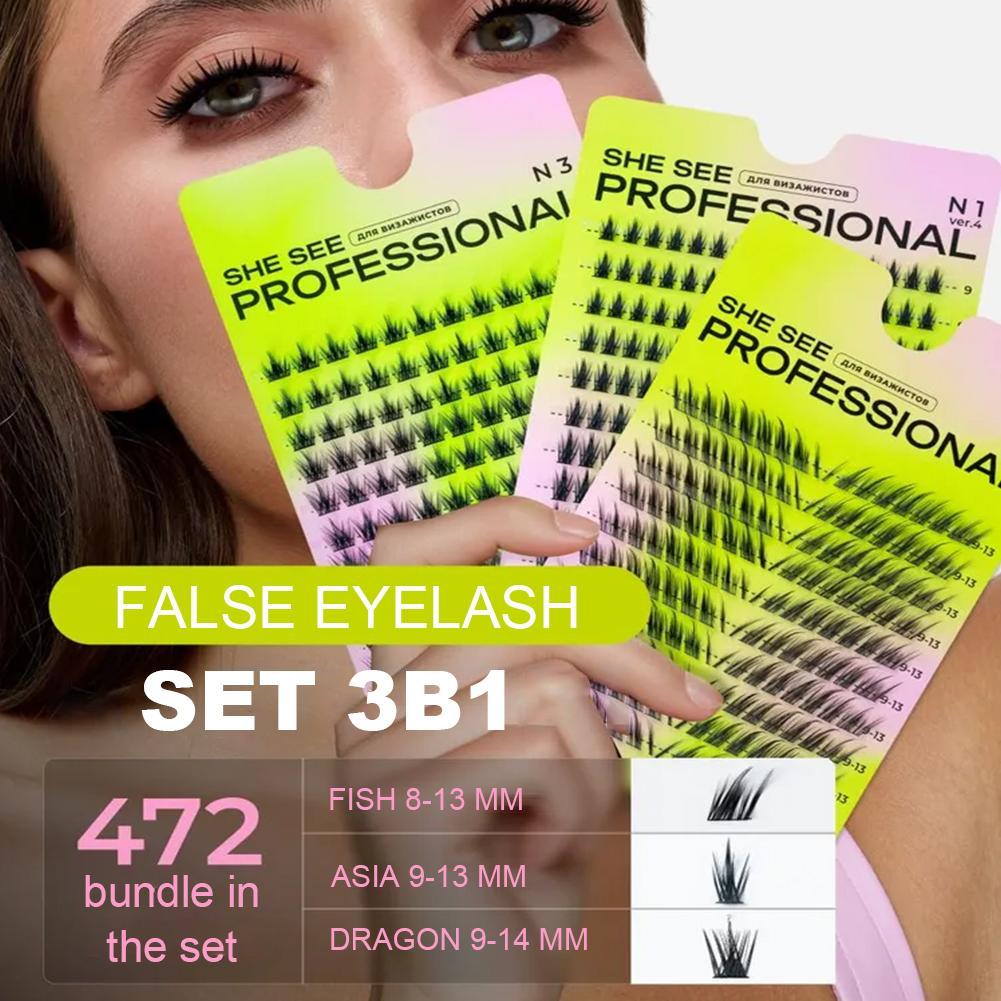 Natural Cluster False Eyelashe - огляд і ціна Eyelash Extension Cat Eye Wispy